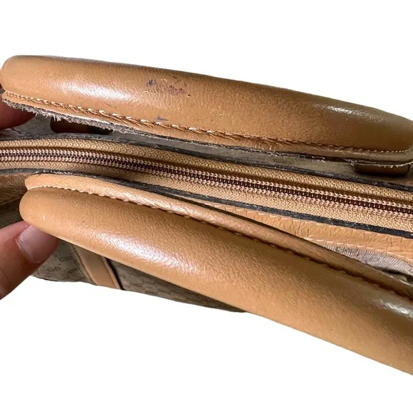 Gucci • Authentic Vintage Micro Monogram GG Leather Boston Bag Handbag - Picture 9 of 11